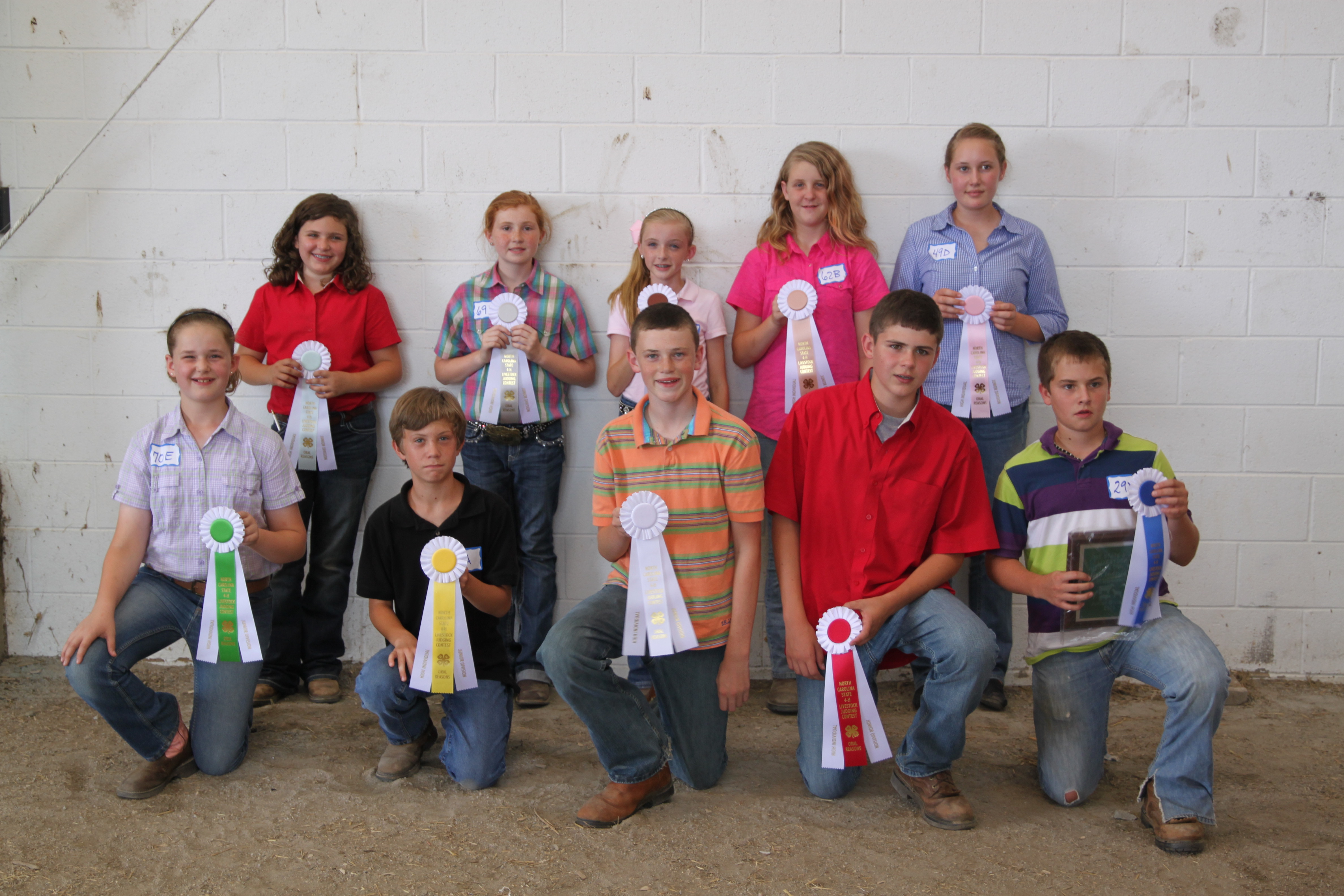 Livestock Judging & Skillathon Contest ribbon winners
